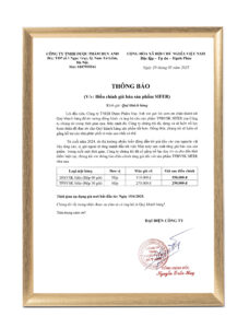 THÔNG BÁO QUAN TRỌNG. Điều chỉnh giá bán sản phẩm TPBVSK SIFER 1 TB